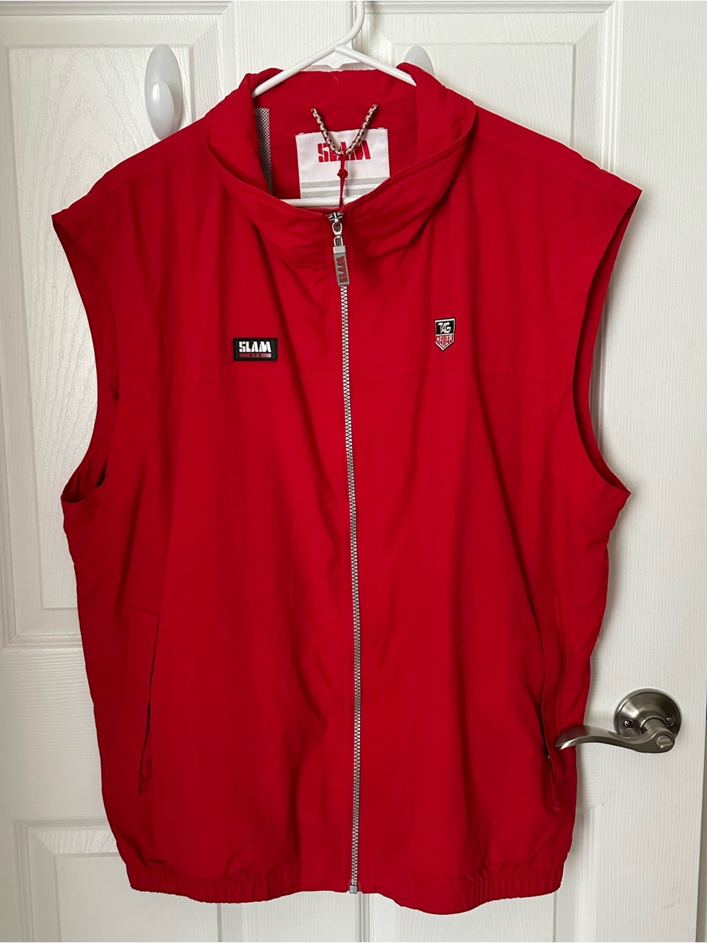 NWT - SLAM Red Summer Sailing Sleeveless Zip Vest